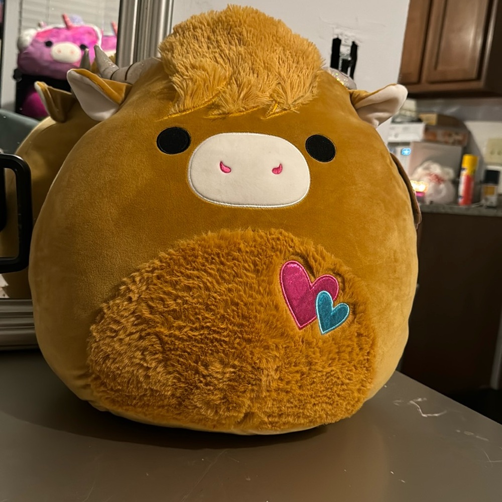Squishmallows Wilfred the 16 inch Brown Highland Cow